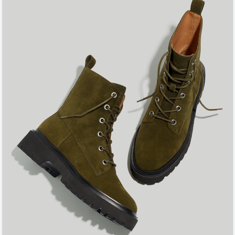 Madewell The Rayna Lugsole Boot in Suede